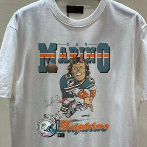 Miami Dolphins Dan Marino Caricature Retro T shirt Retro style tee
